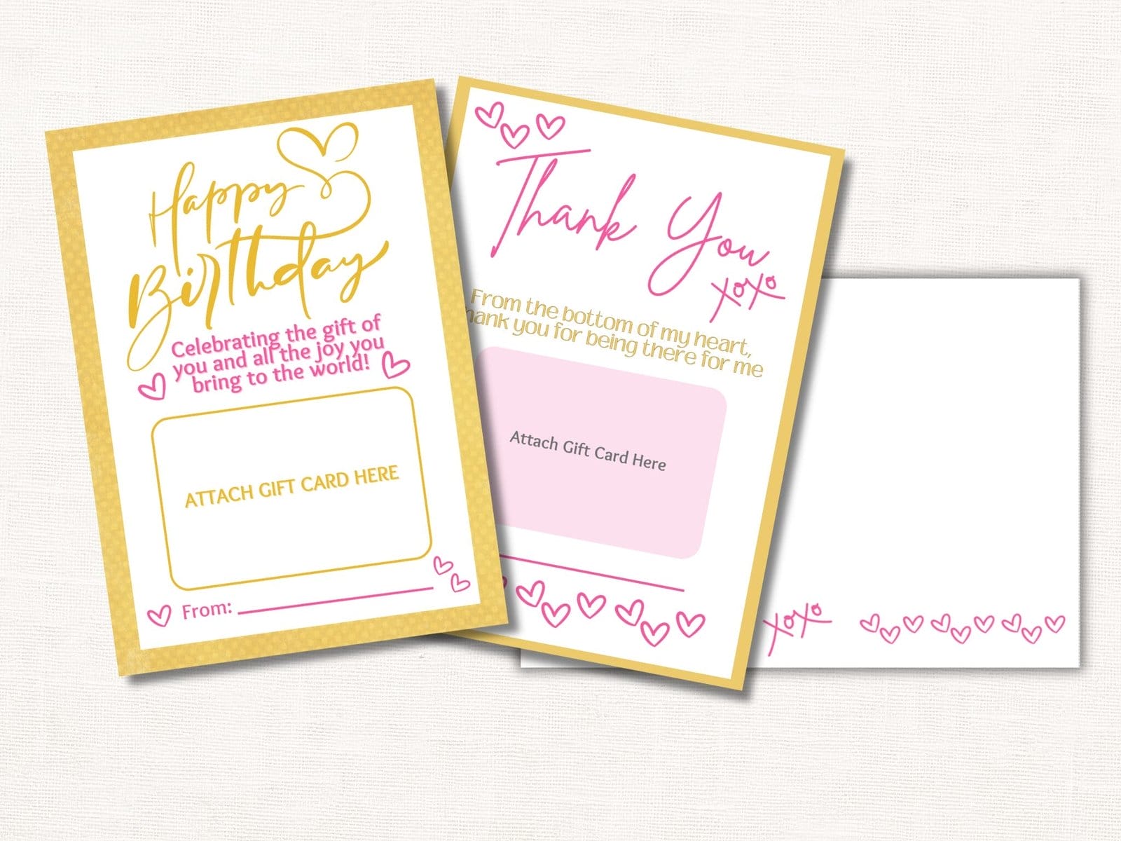 Printable gift card holders with matching printable envelope